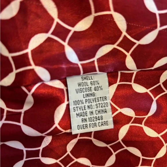 TULLE Women's Red Coat - Picture 5 of 6